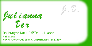 julianna der business card